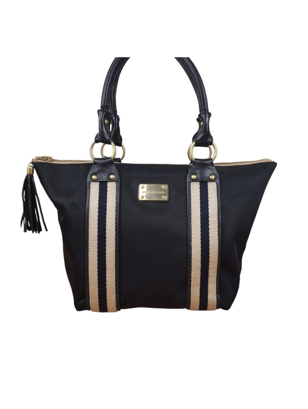 Michael Kors Montauk Black Tote with Goldtone Hardware